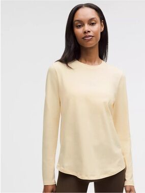 Lululemon Love Crew Neck Long Sleeve 🍃Butter Cream (new color)